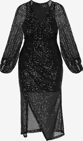 Robe de cocktail faina en noir : devant