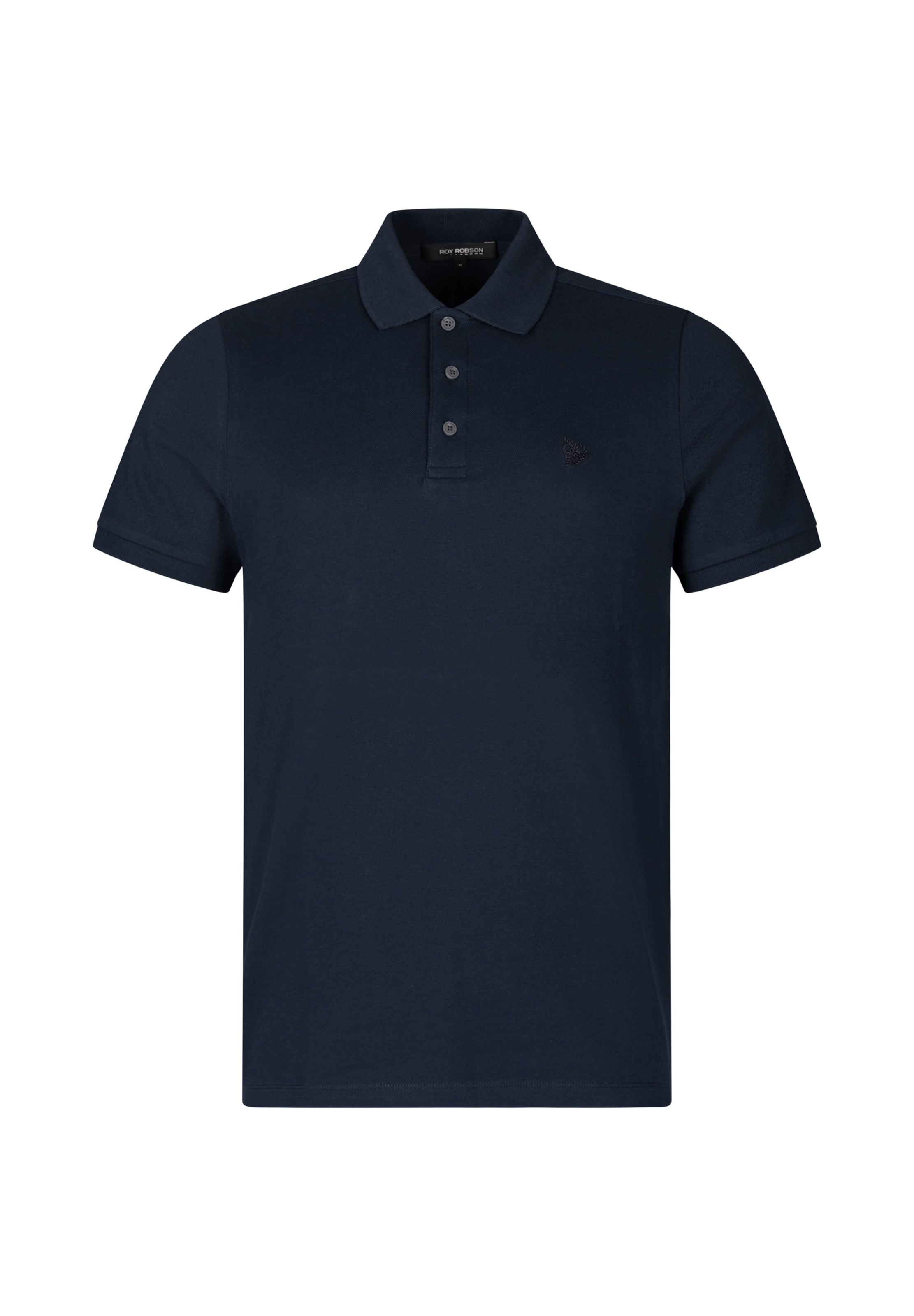 !Solid Poloshirt in Blau: Vorderseite