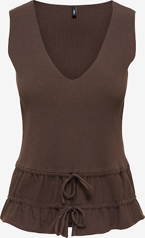 ONLY Knitted Top 'ONLNILA' in Brown: front