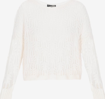 Pull-over 'Vintage' DreiMaster Vintage en blanc : devant