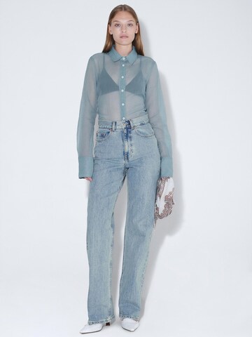 Dr. Denim Regular Jeans 'Echo High Straight' in Blauw