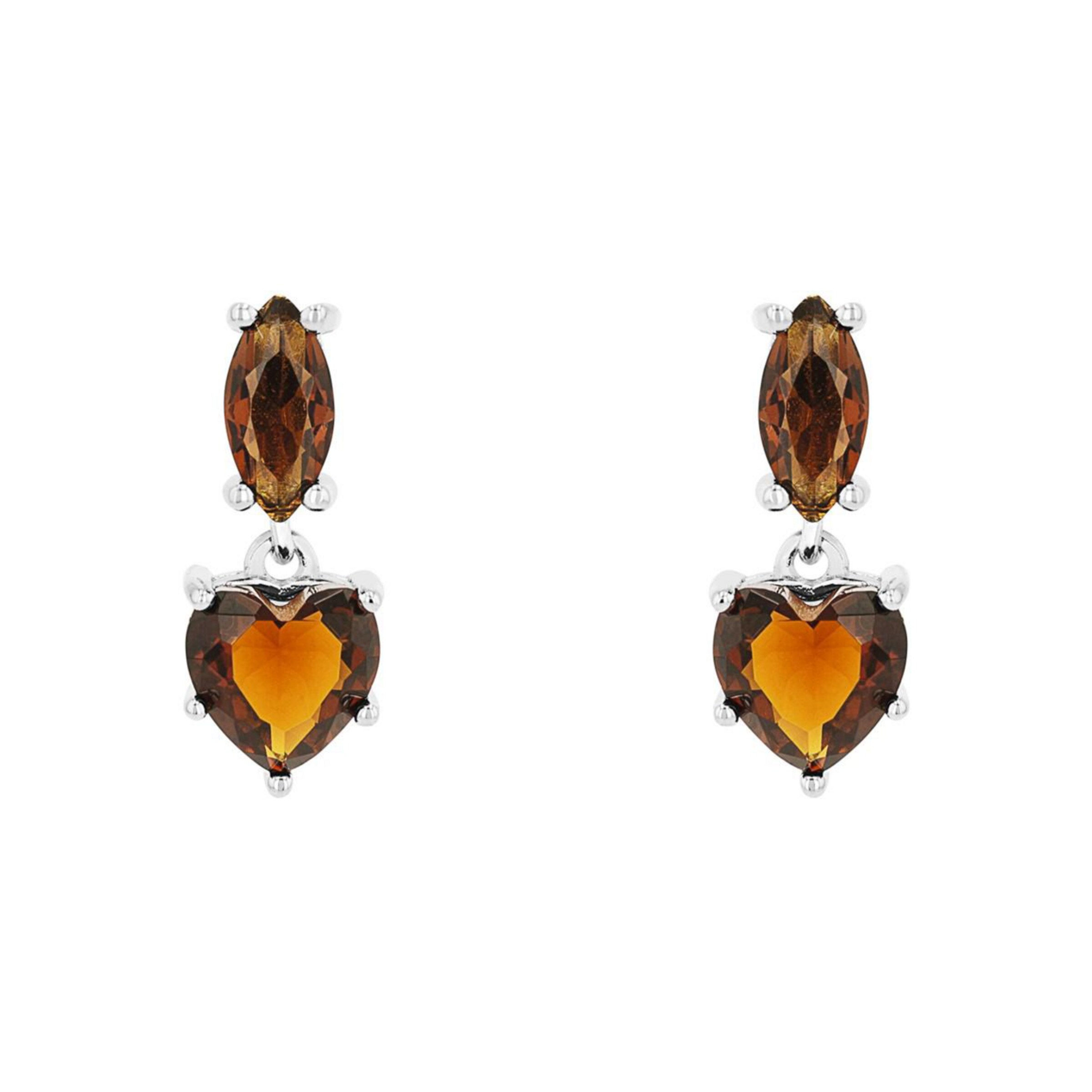 AMOR Earrings in Silver: front