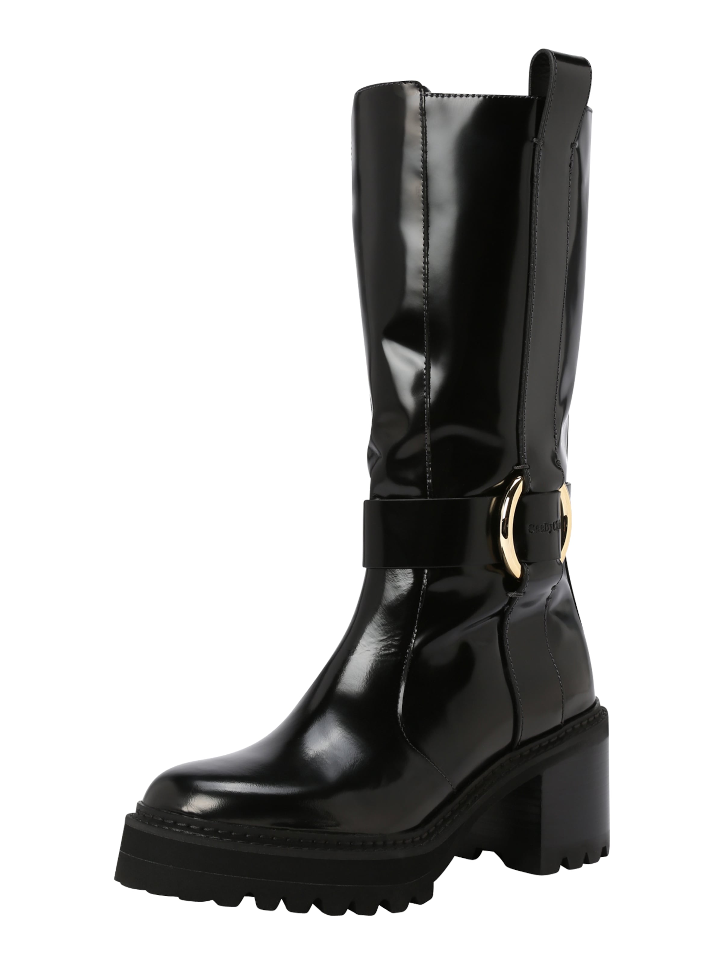 See by Chloé Støvler 'NEW RING' i sort: forside