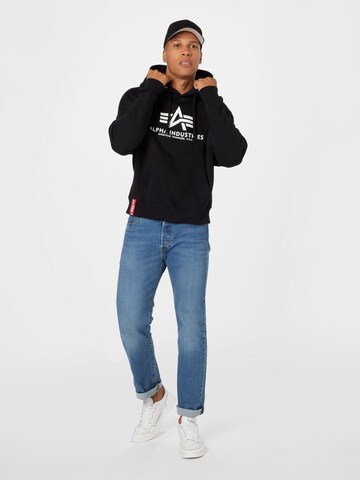 ALPHA INDUSTRIES Tréning póló - fekete