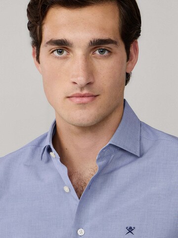 Hackett London Regular fit Zakelijk overhemd 'Puppytooth' in Blauw