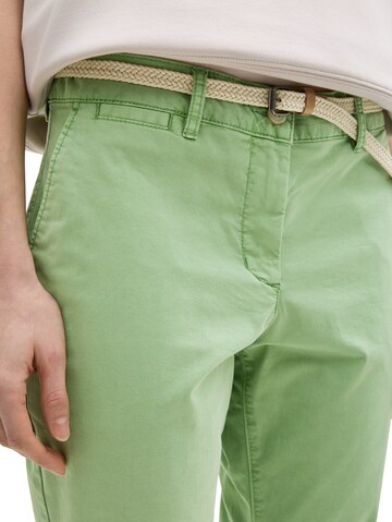 TOM TAILOR Slimfit Hose in Grün