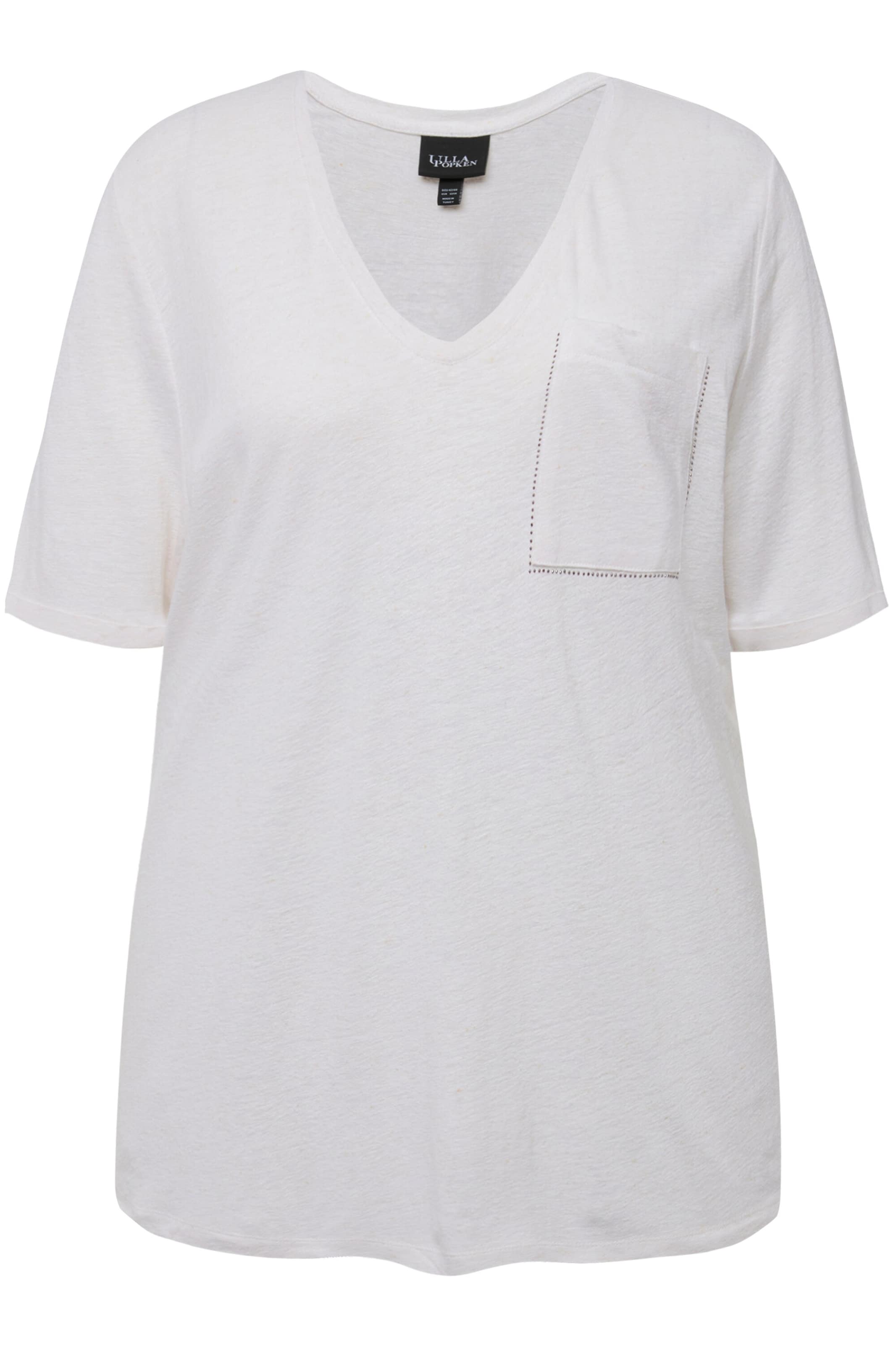 Ulla Popken Shirt in Wit: voorkant