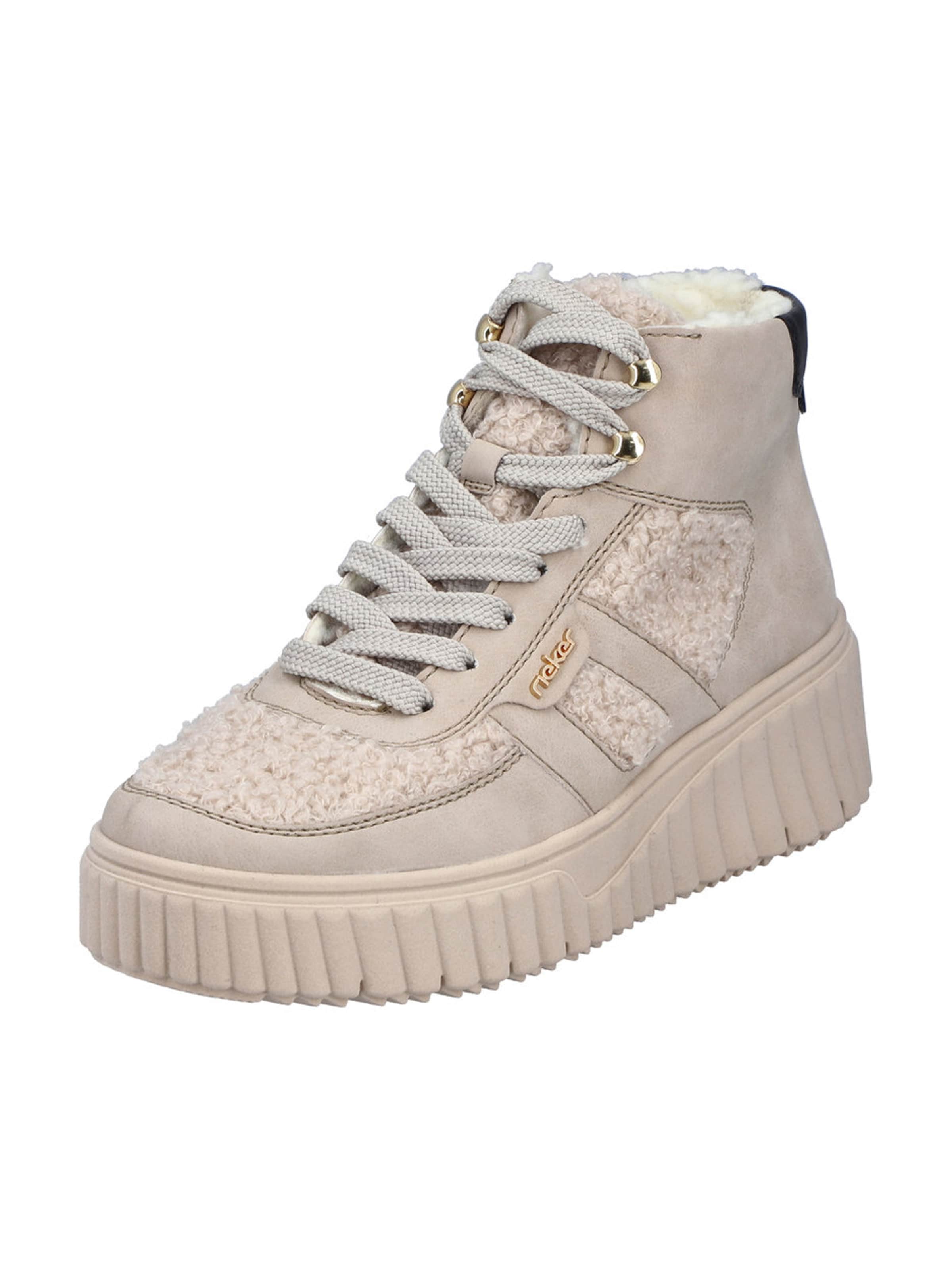 Bottines à lacets Rieker en beige : devant