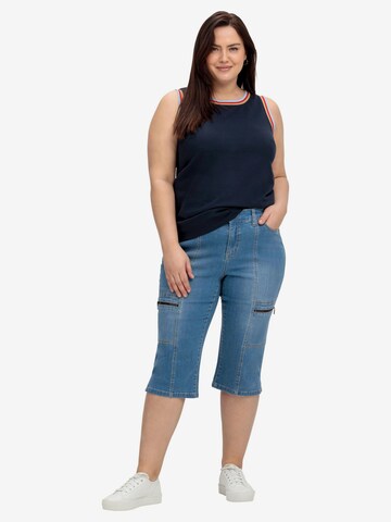 SHEEGO Slimfit Jeans in Blau