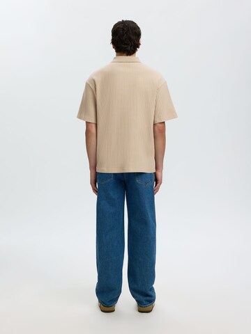 SELECTED - Camiseta en gris