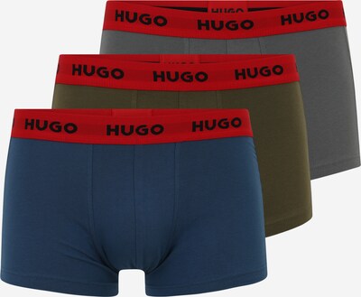 HUGO Bokserice u plava / siva / maslinasta / crvena, Pregled proizvoda