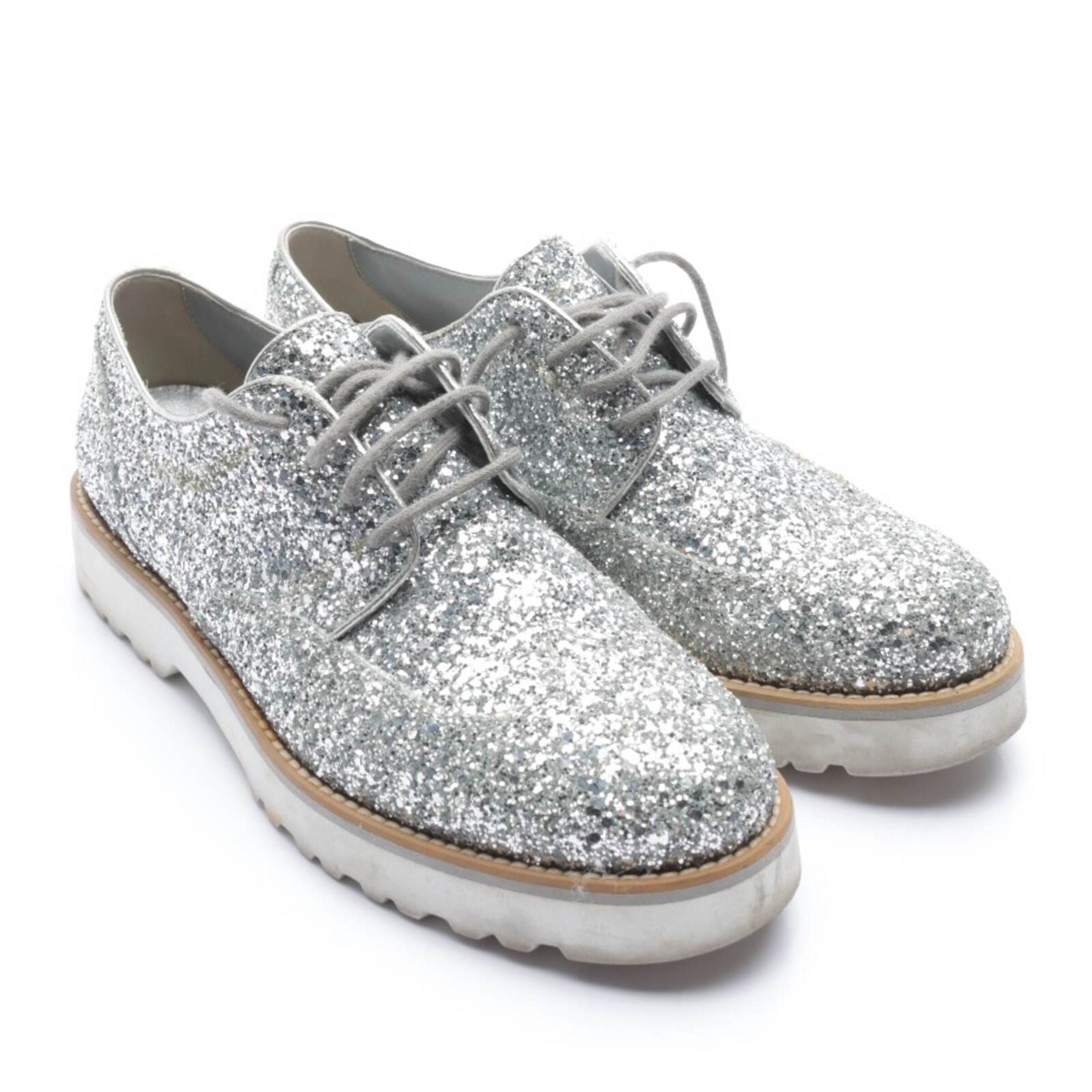 HOGAN Flats & Loafers in 36,5 in Silver: front