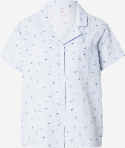 Pižaminiai marškinėliai iš Hunkemöller, spalva – sodri mėlyna („karališka“) / šviesiai mėlyna / alyvuogių spalva, Prekių apžvalga