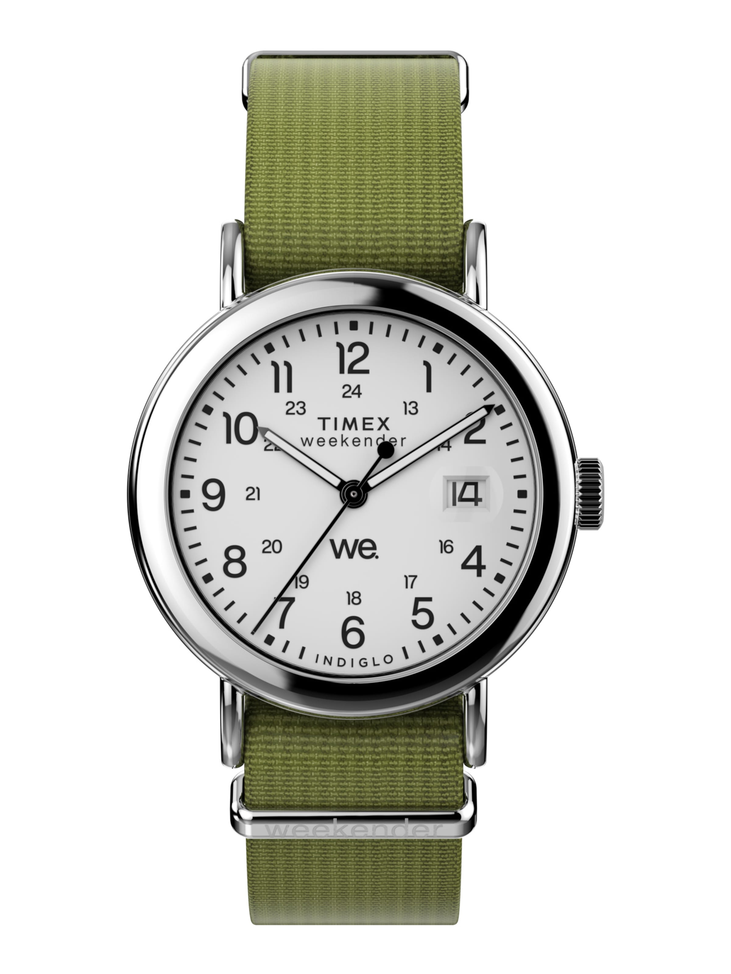 TIMEX Analog Watch ' Weekender ' in Green: front