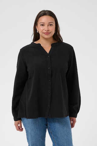 KAFFE CURVE - Blusa 'KCnana' en negro: frente