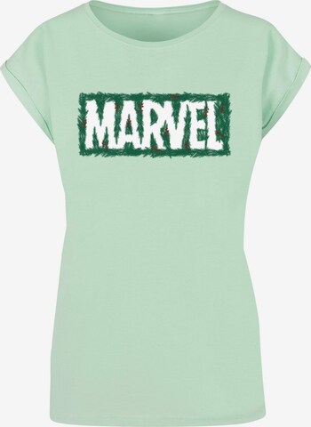 ABSOLUTE CULT Shirt 'Marvel' in Groen: voorkant