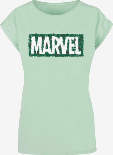 ABSOLUTE CULT T-Shirt 'Marvel' in mint / dunkelgrün / rot / weiß, Produktansicht