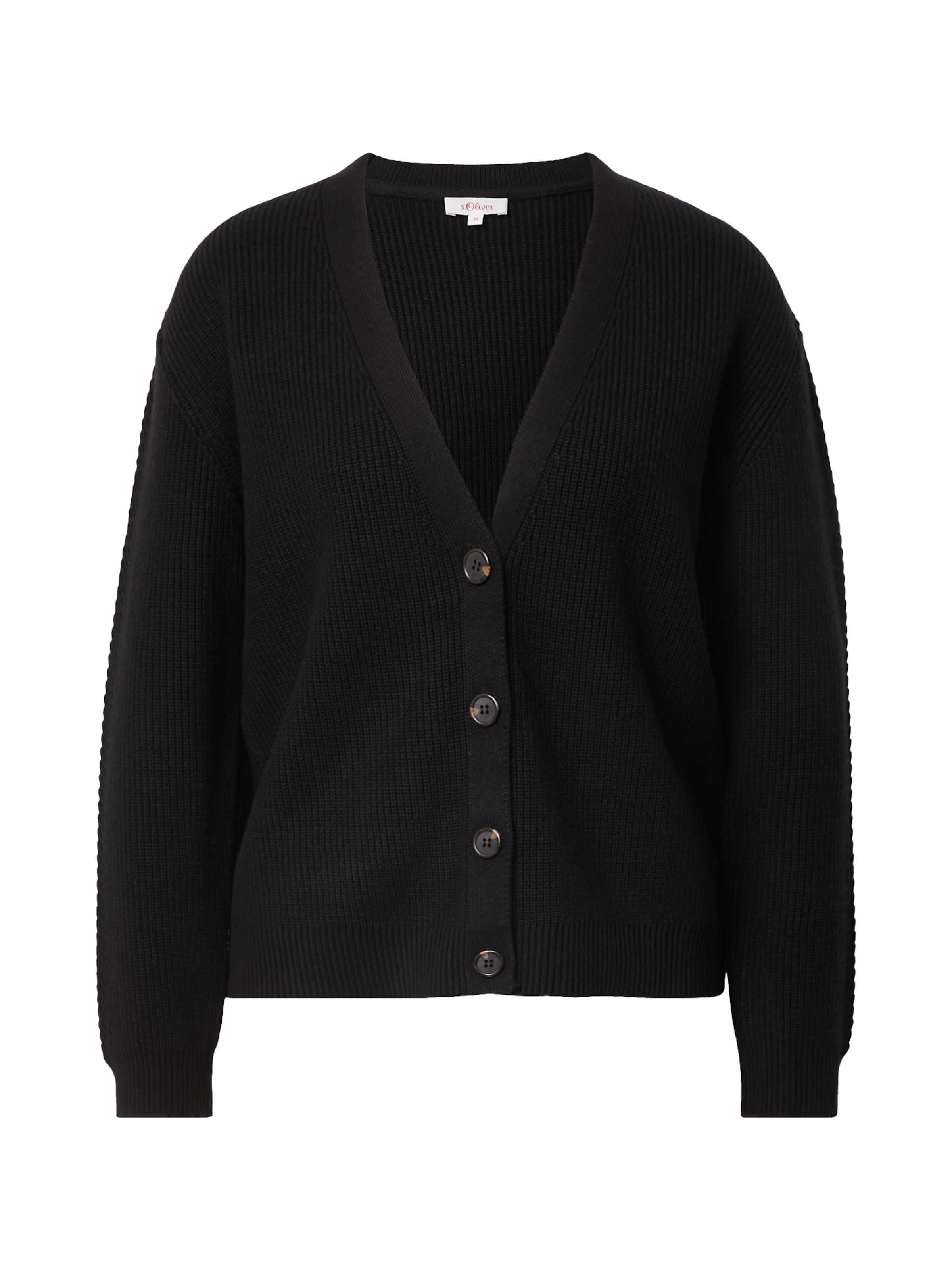 s.Oliver Strickjacke in schwarz, Produktansicht