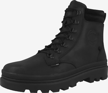 Palladium Lace-Up Boots in Black: front