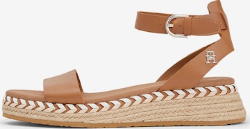 TOMMY HILFIGER Sandalen met riem in Bruin: voorkant