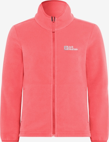 JACK WOLFSKIN Athletic Fleece Jacket 'Taunus' in Orange: front