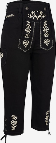 Steigenhöfer Regular Traditional Pants 'Ida' in Black: front