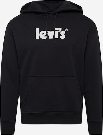 LEVI'S ®Regular Fit Sweater majica 'Relaxed Graphic Hoodie' - crna boja: prednji dio