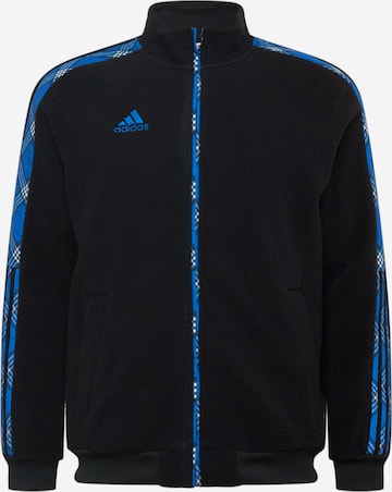 ADIDAS PERFORMANCE Athletic fleece jacket 'Tiro' in Black: front