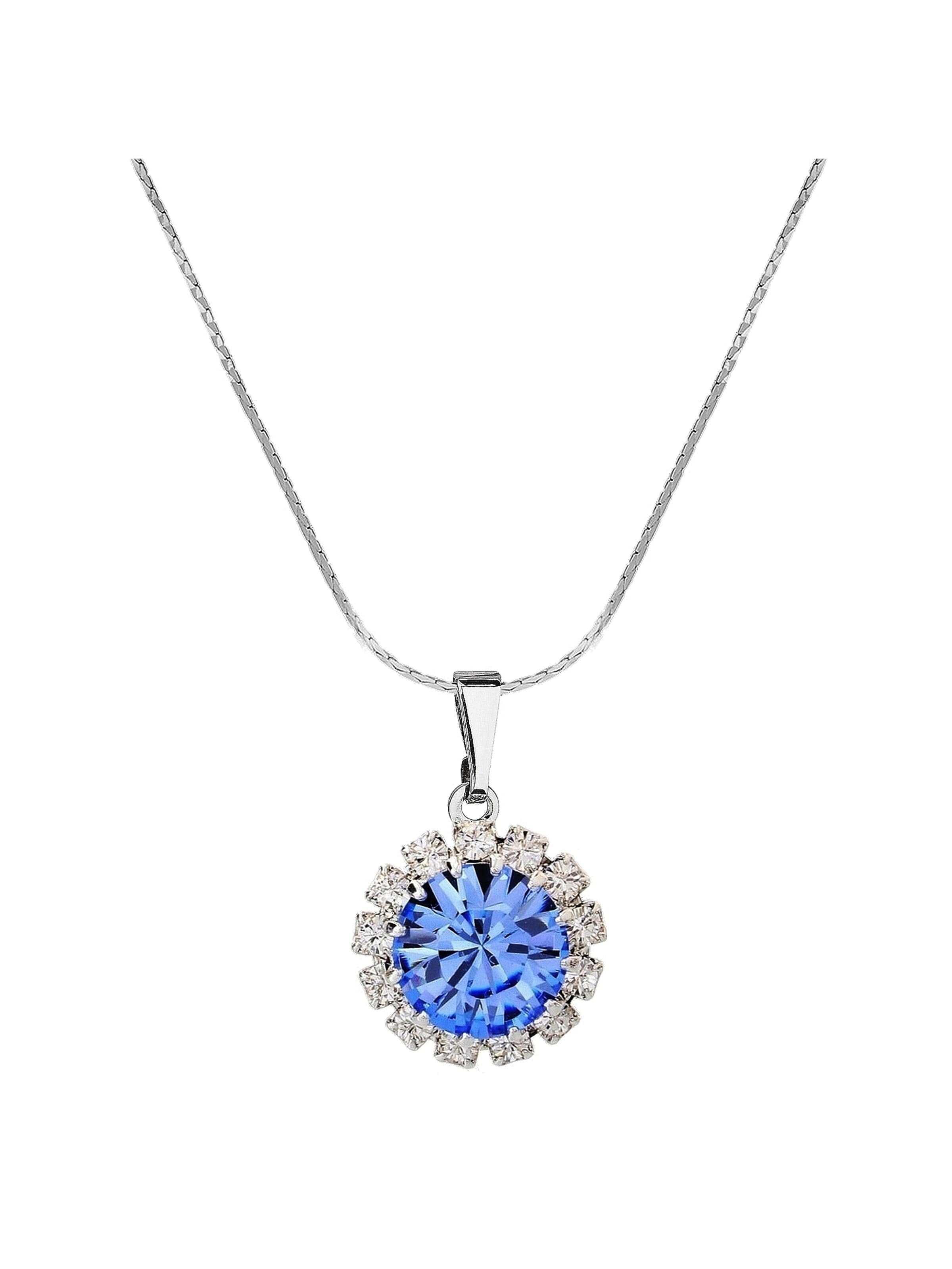 EXCLUSIVE EDITIONLančić 'Saton adorned with Swarovski crystals' - plava boja: prednji dio