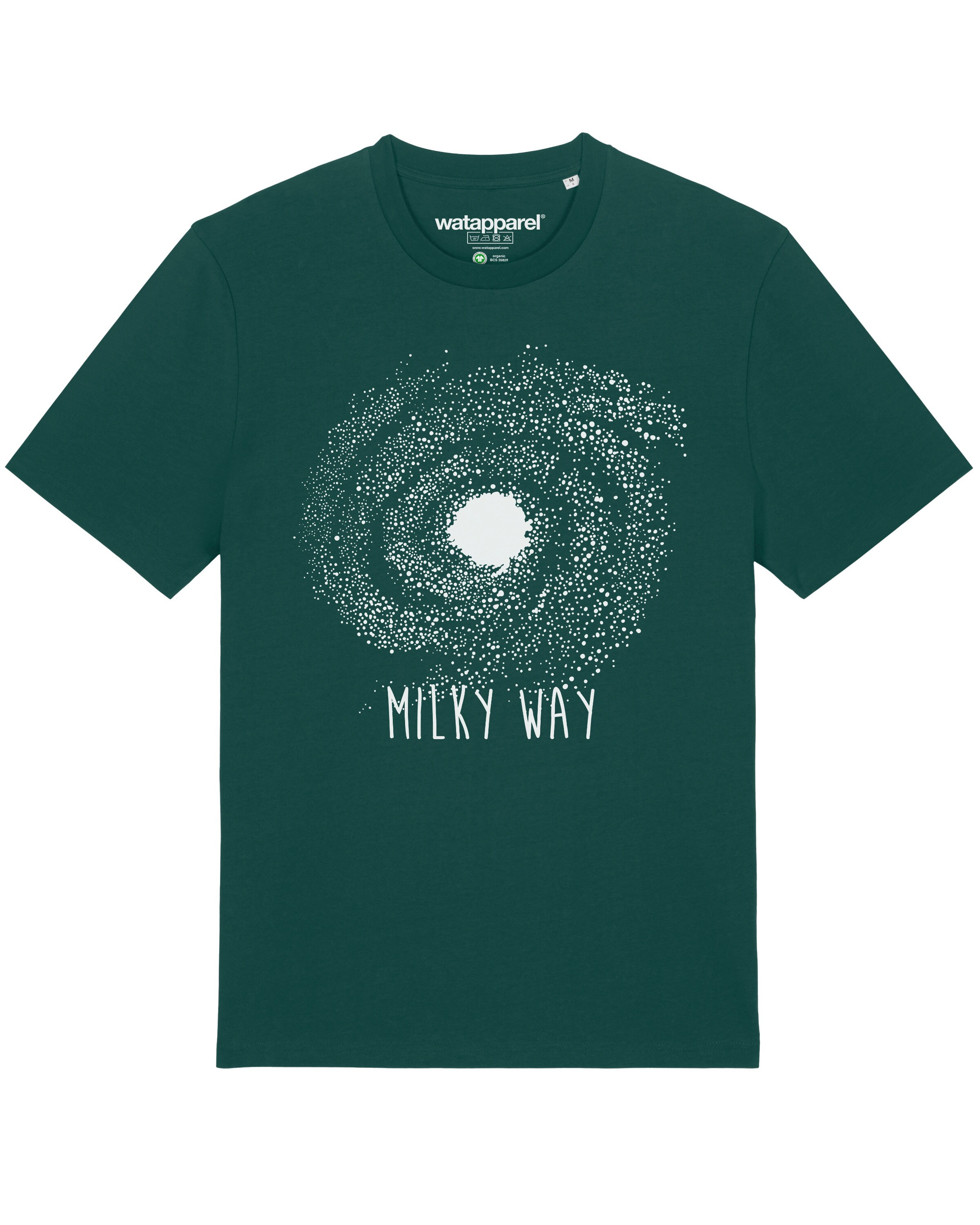 T-Shirt ' Milky way ' Watapparel en vert : devant