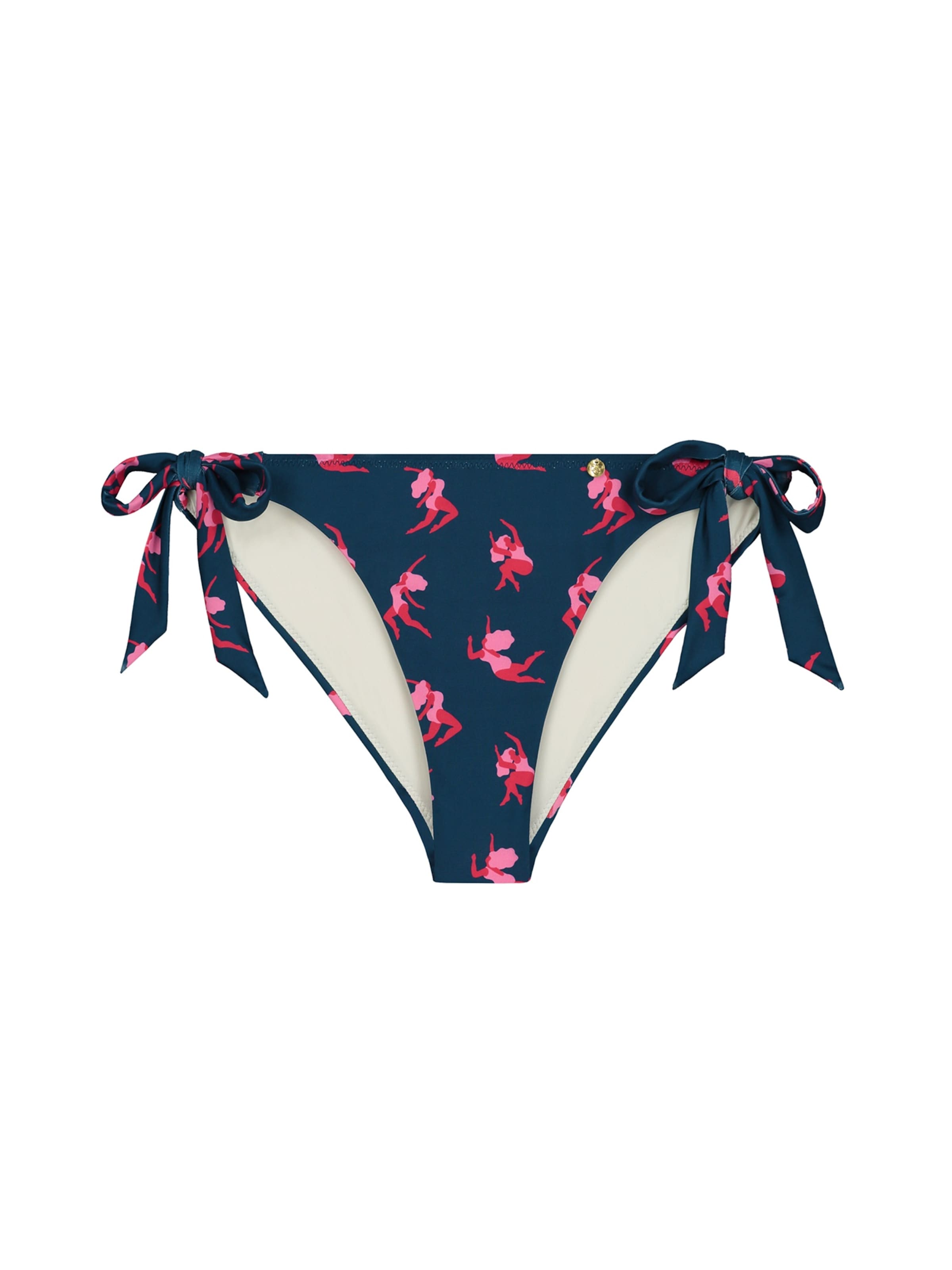 A-dam Bikinihose 'Flora' in enzian / altrosa / knallrot, Produktansicht