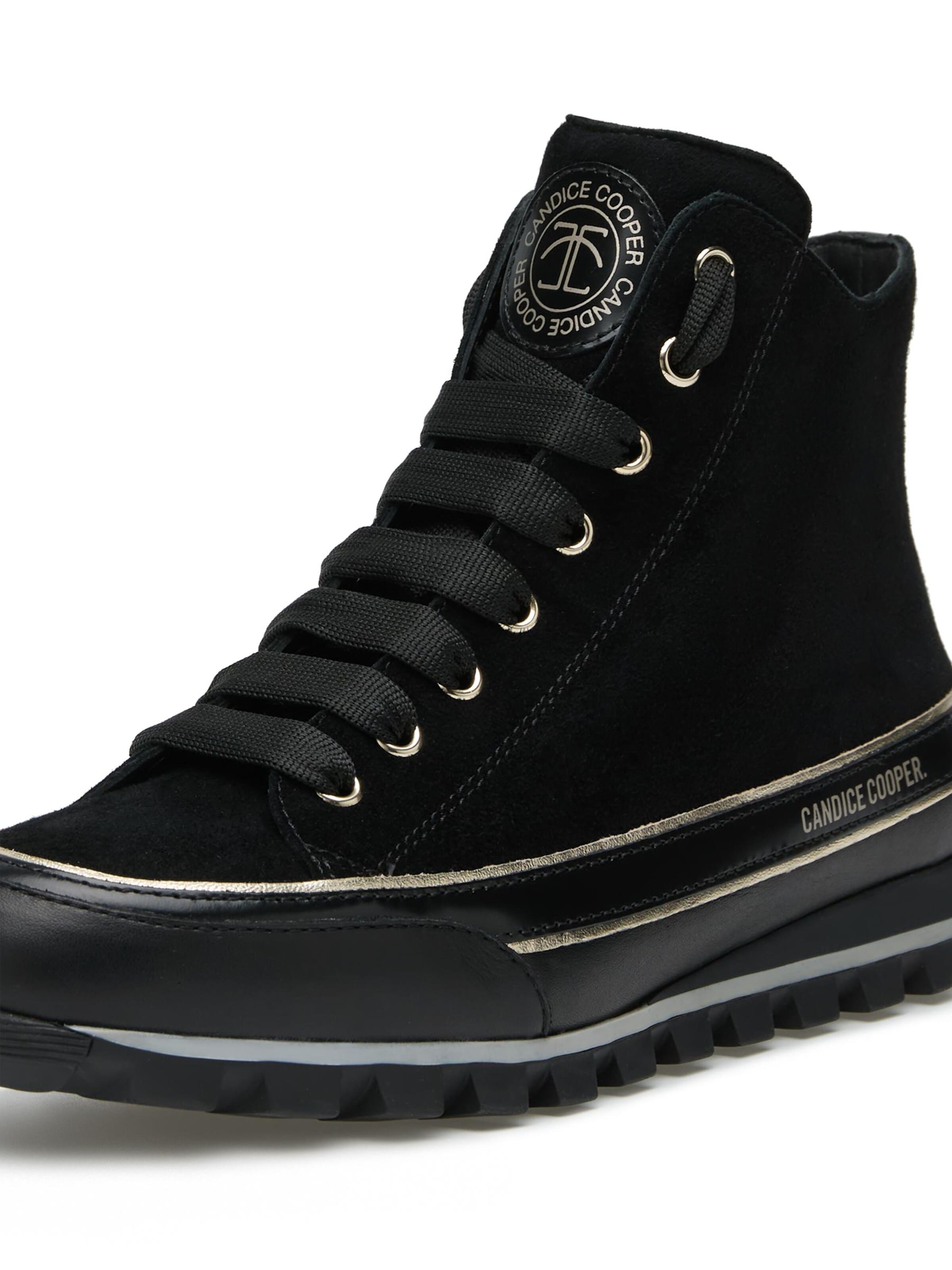Candice Cooper Sneaker high 'Janis Strip Plus Chic' in Schwarz