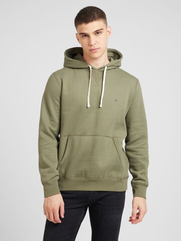 TOMMY HILFIGER Sweatshirt 'ESSENTIAL' in Grün: predná strana