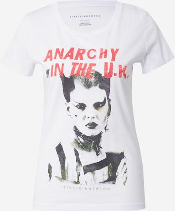 Tricou 'Anarchy' de la EINSTEIN & NEWTON pe alb: față