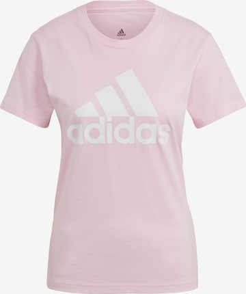 rožinė ADIDAS SPORTSWEAR Sportiniai marškinėliai 'Essentials': priekis