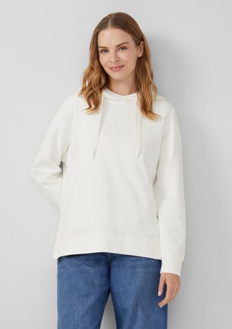 s.Oliver Sweatshirt in Weiß: Vorderseite