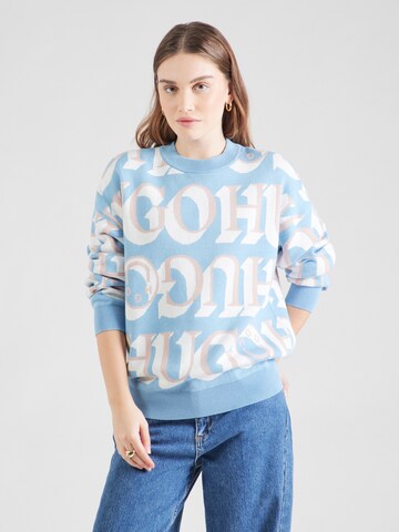 Pull-over 'Sestunni_B' HUGO en bleu : devant
