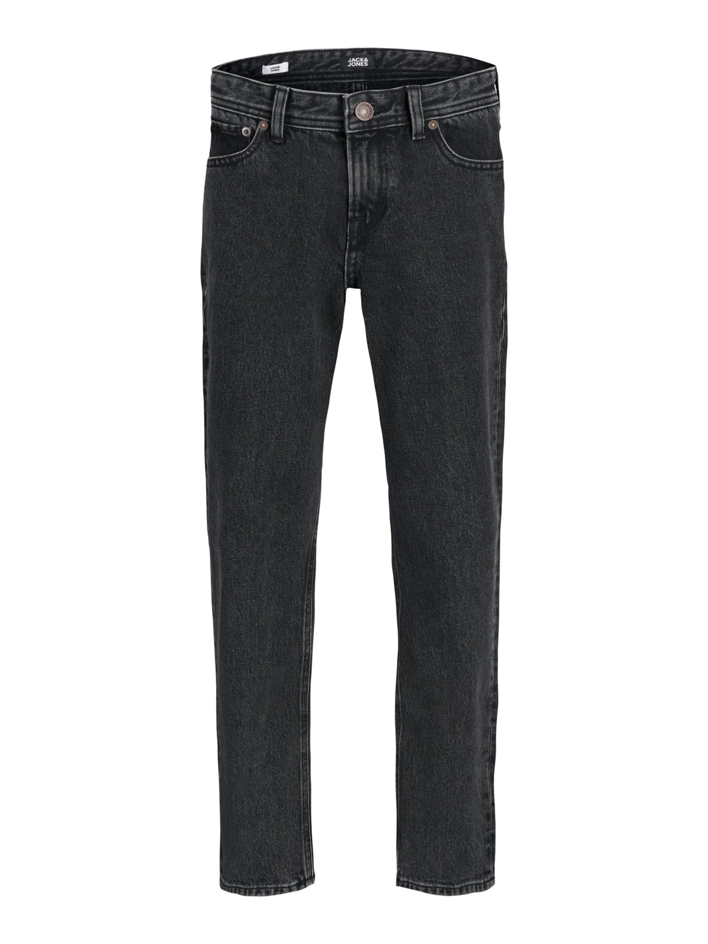 JACK & JONES Baggy Jeans in Black: front