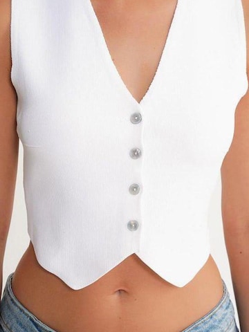 MixRay Gebreide bodywarmer in Wit