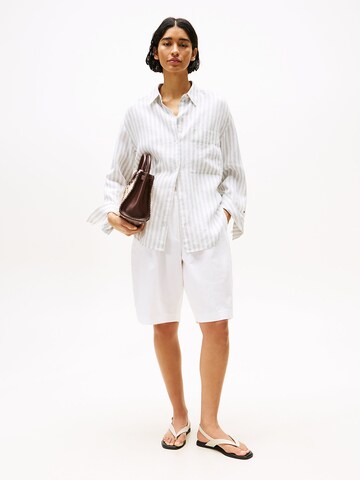 TOMMY HILFIGER Wide leg Pleat-Front Pants in White