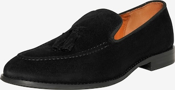 Henry Stevens Classic Flats 'Wallace TL' in Black: front