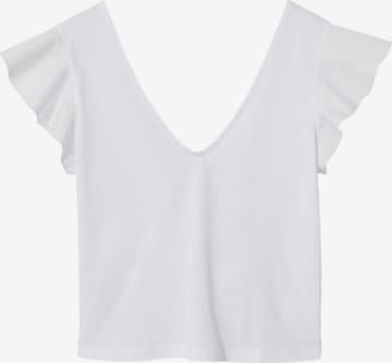 MANGO T-shirt 'SARIA' i vit: framsida