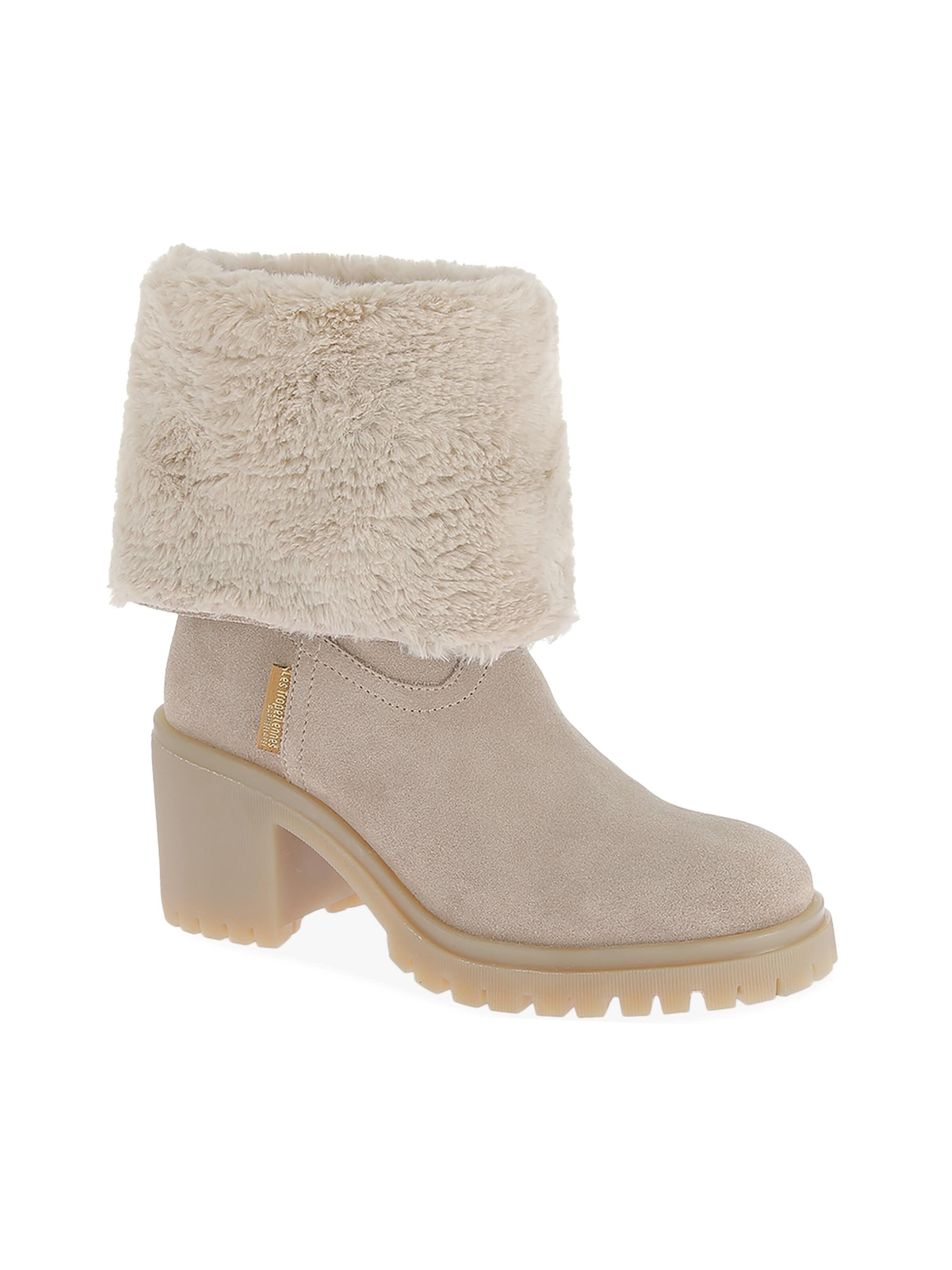 Les Tropéziennes Booties 'Lederstiefeletten von M.belarbi Velvia' in Beige: front