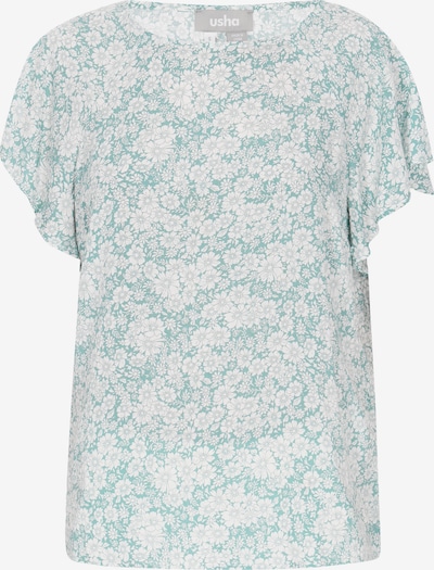 Bluză Usha pe turcoaz / alb, Vizualizare produs