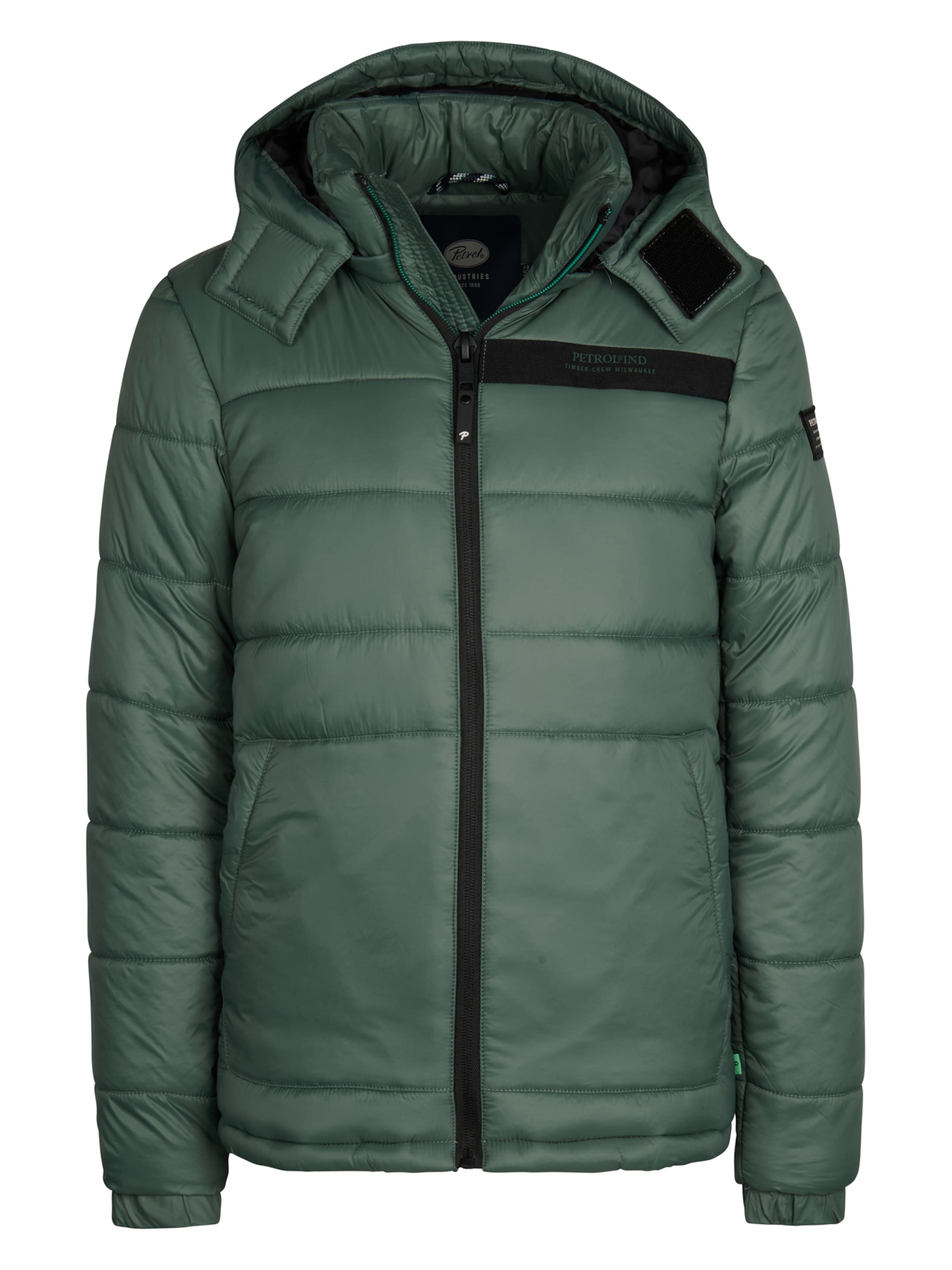 Petrol Industries Winter jacket in Green: front
