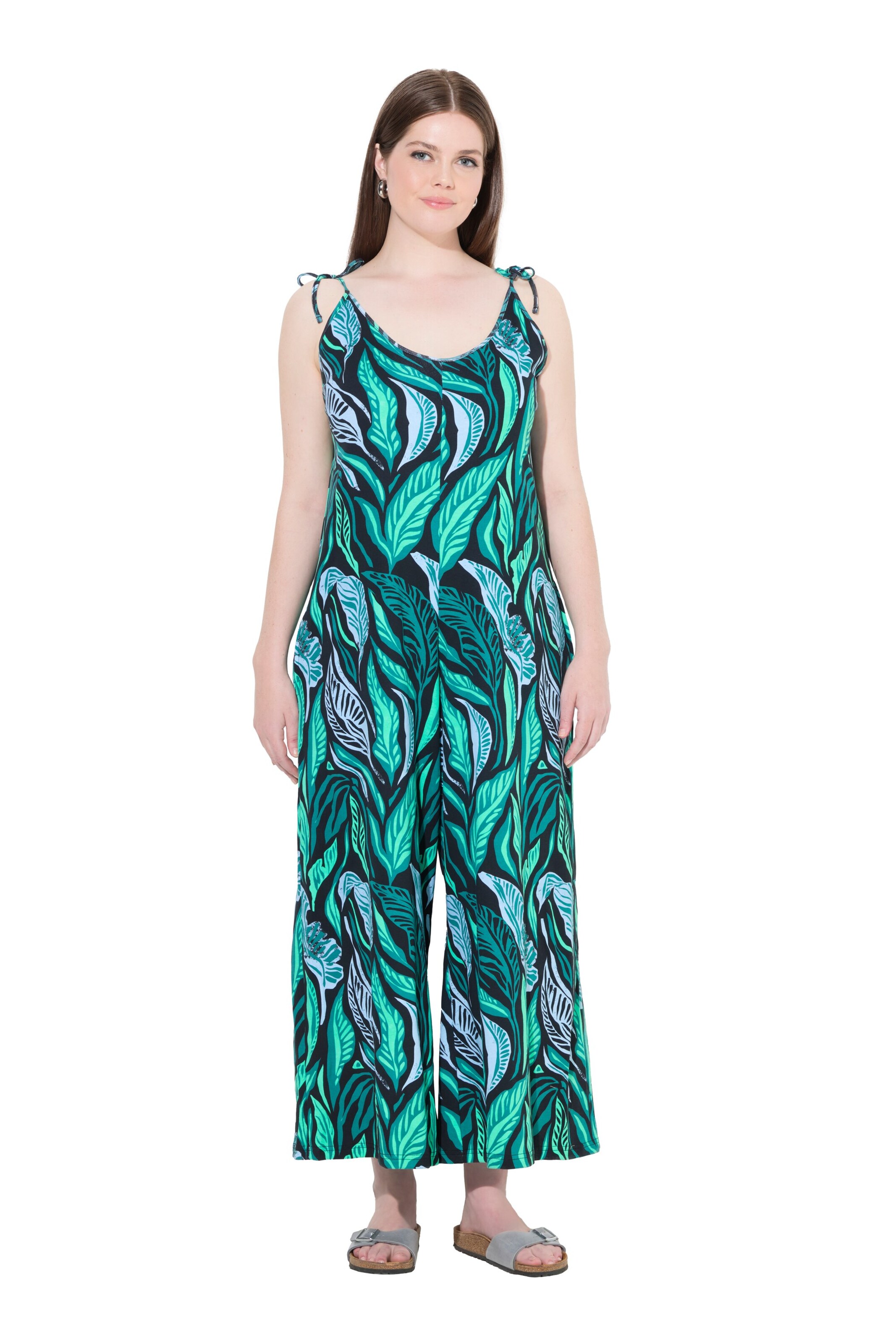 Ulla Popken Jumpsuit in Blauw: voorkant