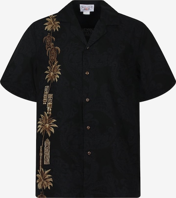 Pacific Legend Regular fit Button Up Shirt 'Turtle New' in Black: front