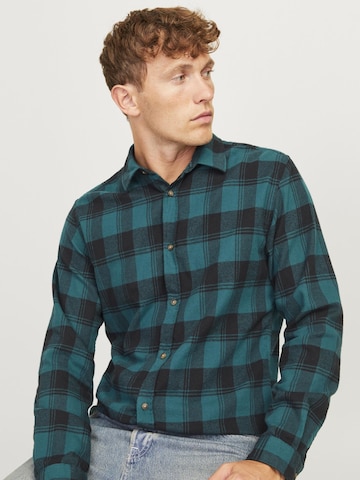 JACK & JONES Slim fit Overhemd 'JJJoshua' in Groen