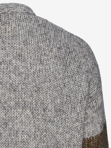 CAMEL ACTIVE Strickcardigan aus recyceltem Materialmix in Grau