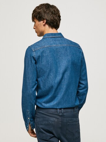 Pepe Jeans Regular Fit Hemd 'Porter' in Blau